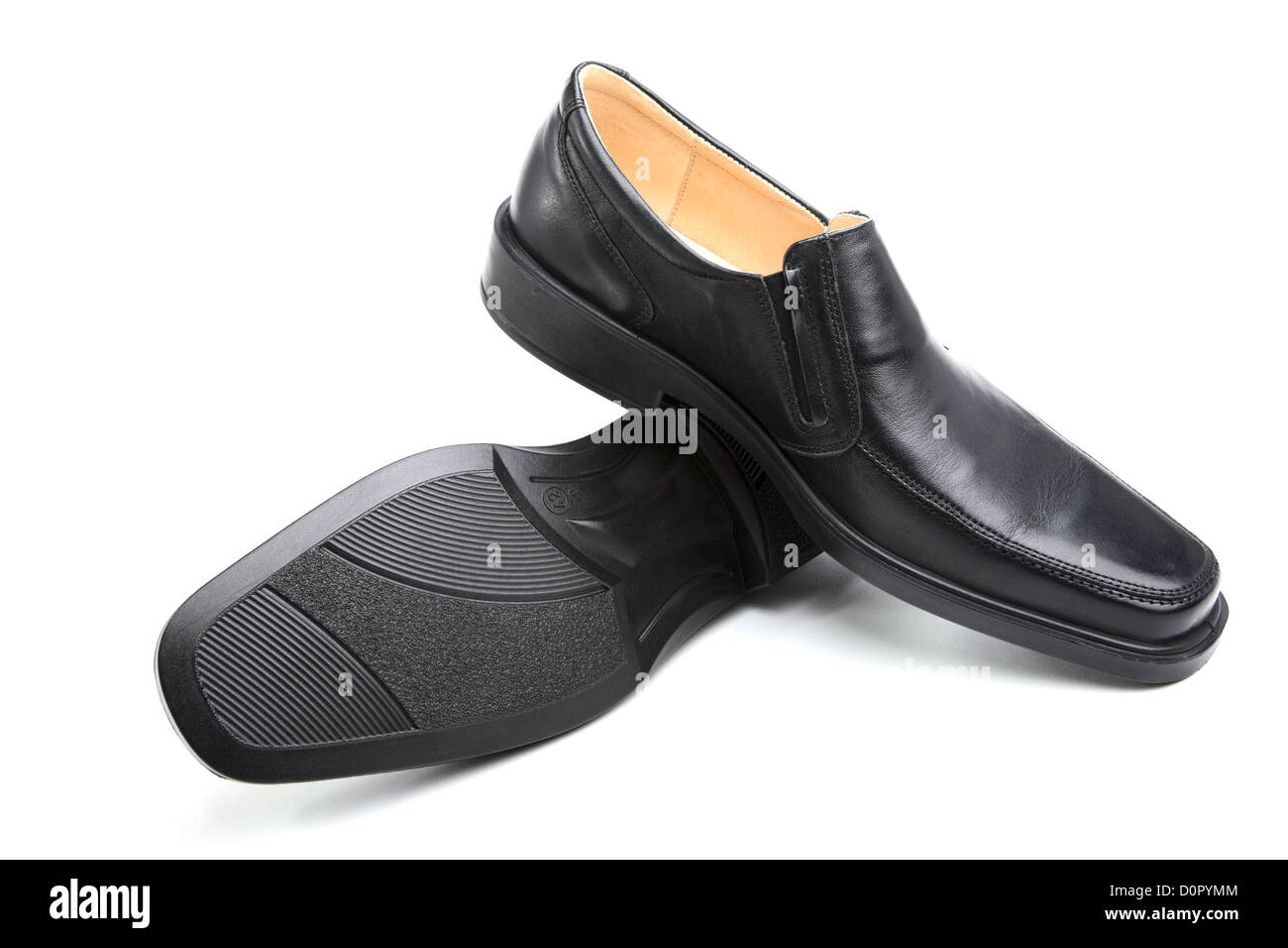 Schwarzer Mann Schuhe Stockfoto