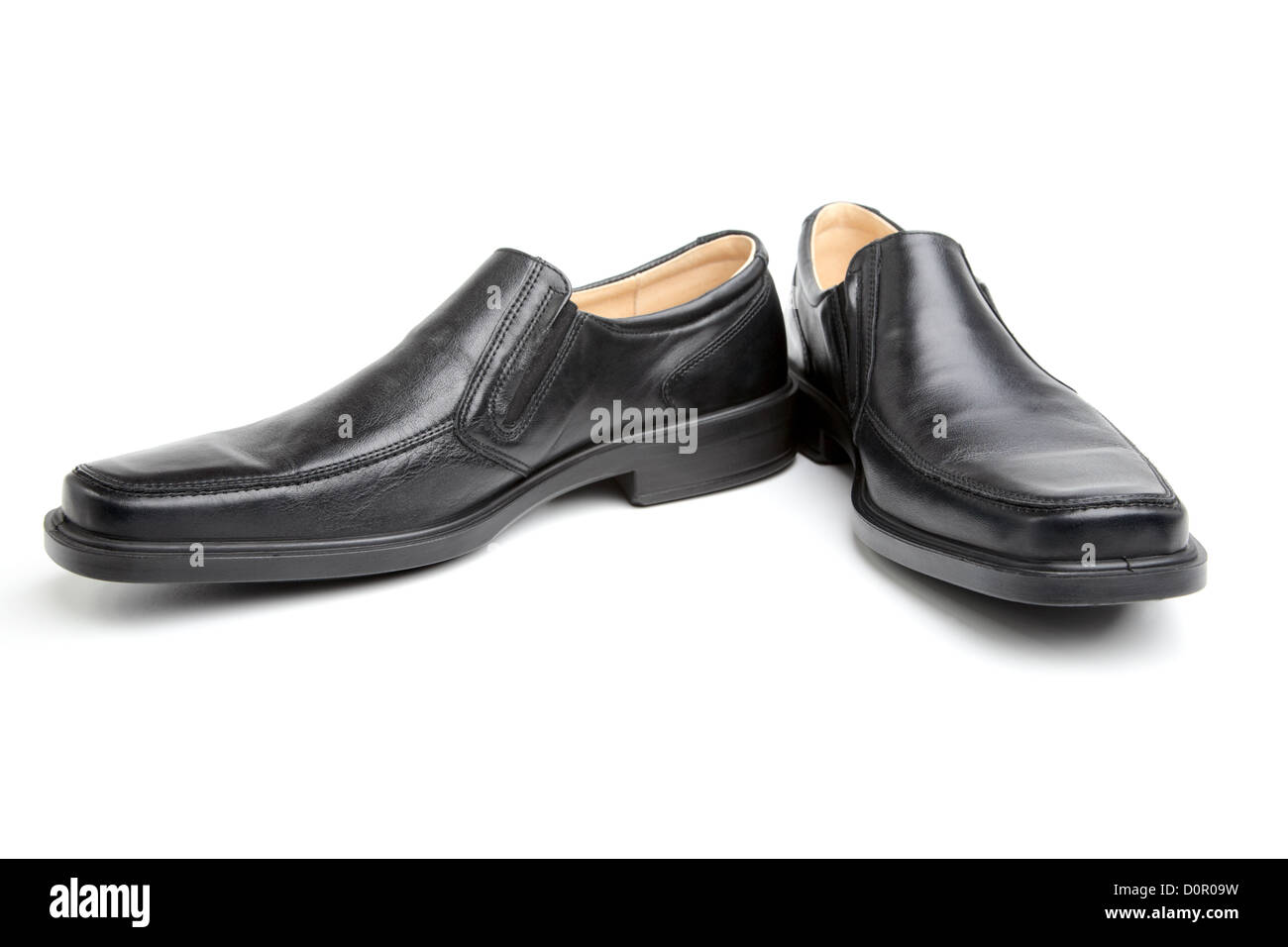 Schwarzer Mann Schuhe Stockfoto