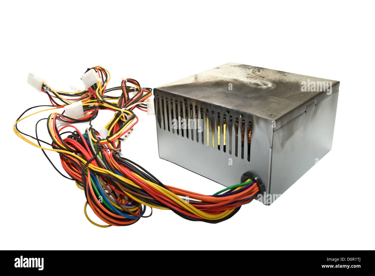 Netzteil vom PC, verbrannt durch Sprung Spannung Stockfotografie - Alamy