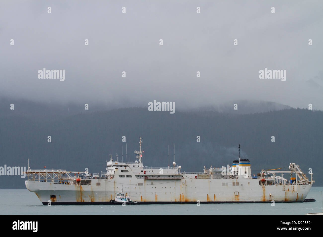 T-ARC-7 US Marine-Schiff Zeus, Resurrection Bay, Alaska Stockfoto