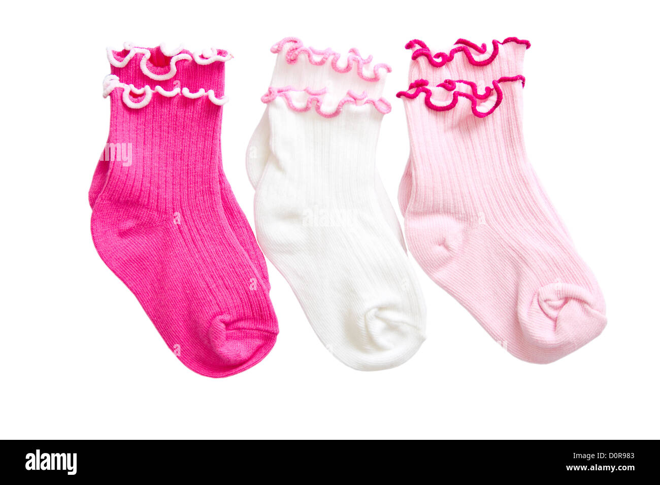 Baby Socken abzuschließen. Stockfoto