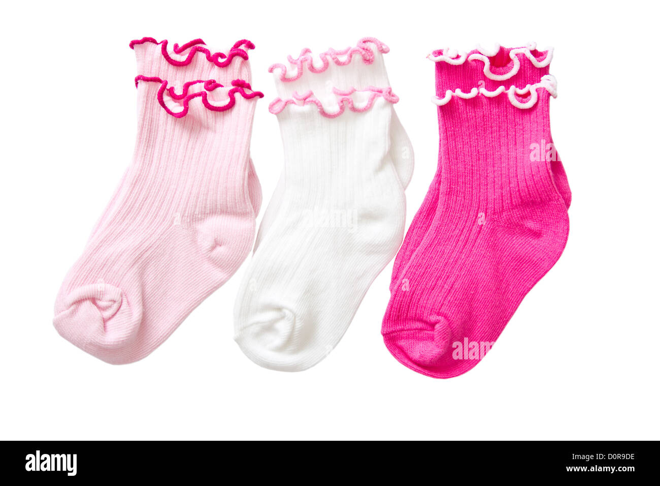 Baby Socken abzuschließen. Stockfoto