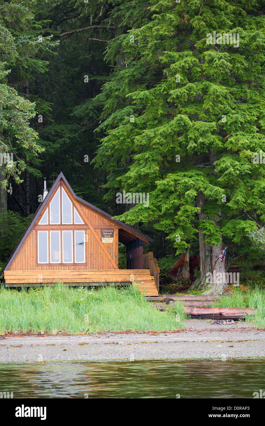 West Point Kabine, Tongass National Forest, Alaska. Stockfoto