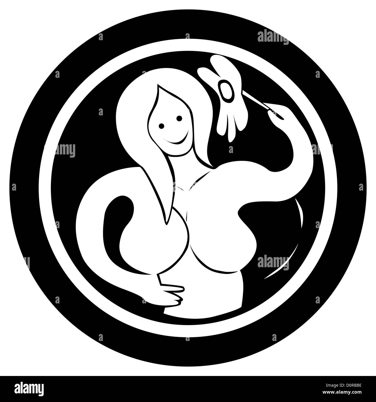 Sternzeichen Jungfrau tattoo Stockfoto