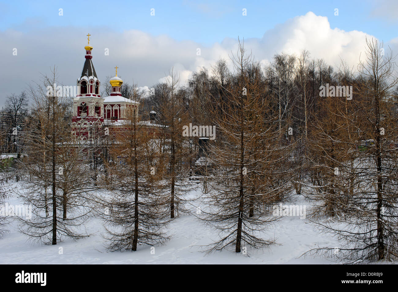 Russisch-orthodoxe Kirche in Winter park Stockfoto