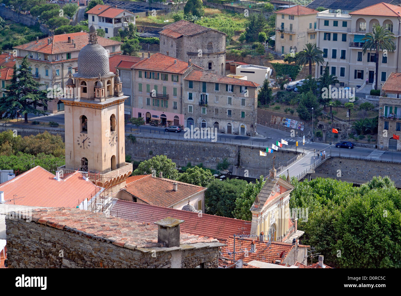 Ansicht der mittelalterlichen Stadt in Italien Stockfoto