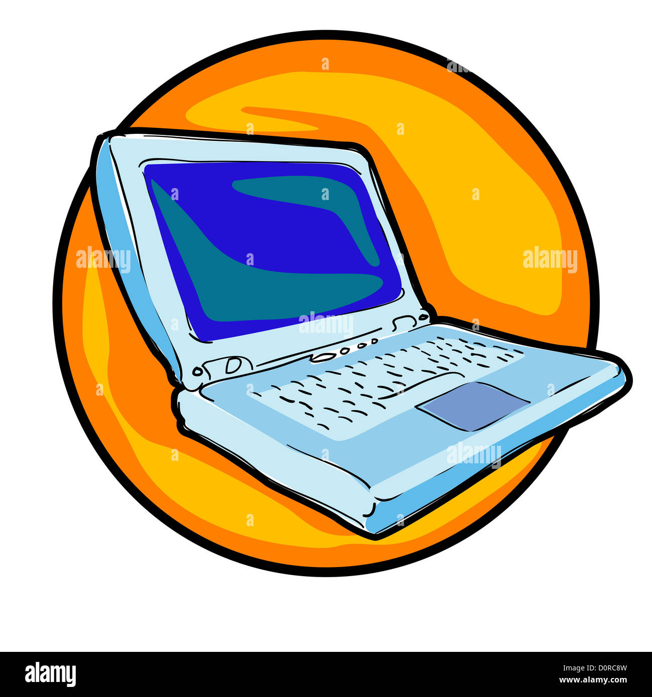 Laptop clipart Stockfoto