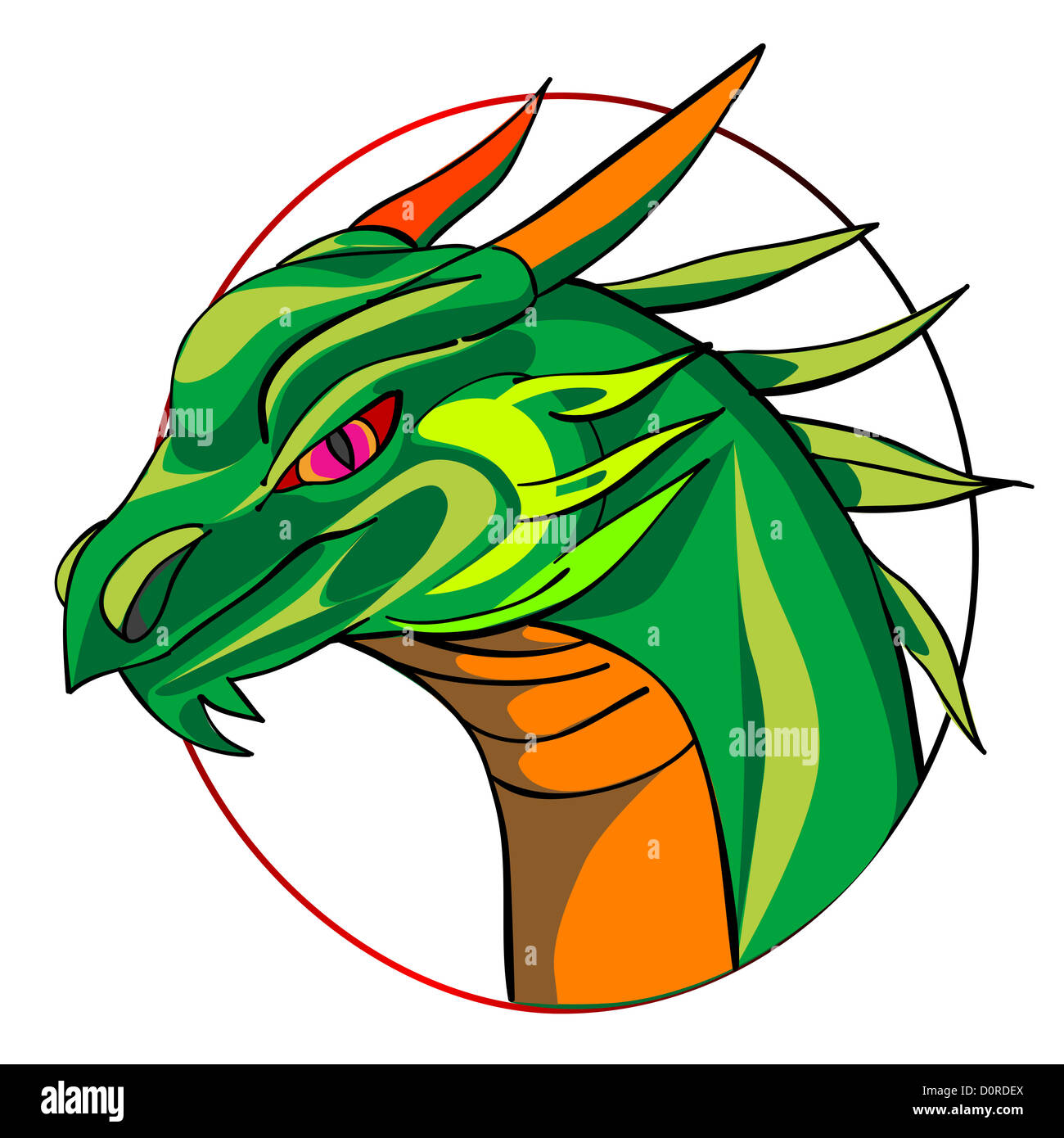 Drachen-Zeichen Stockfoto