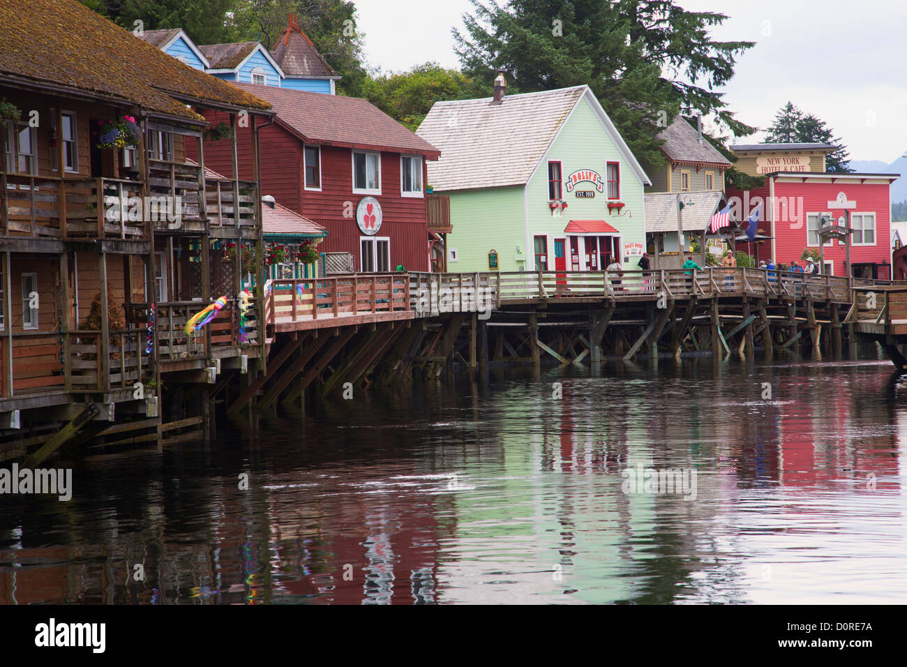 Creek Street, Ketchikan, Alaska Stockfoto