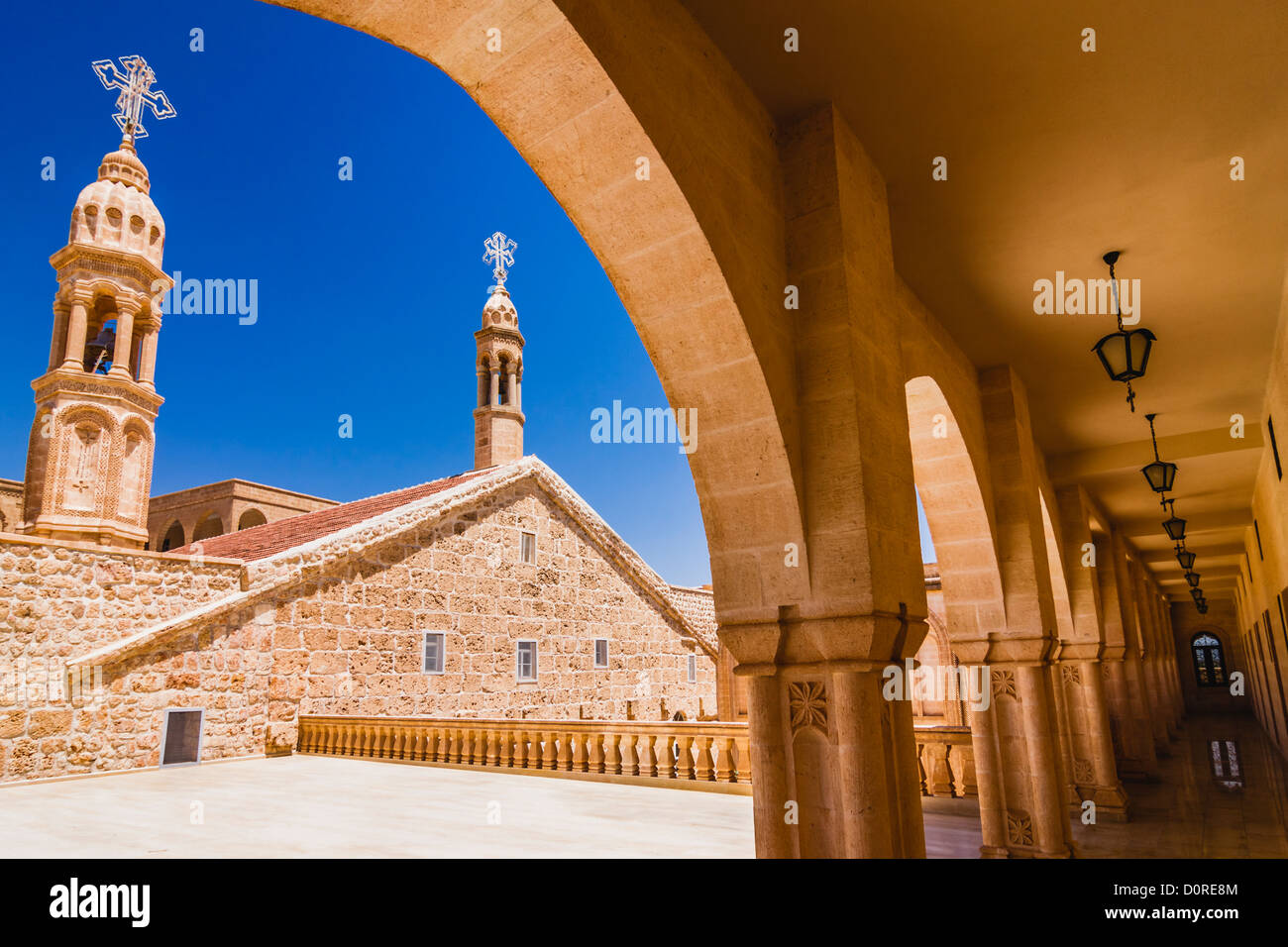 Mor Gabriel Monastery, die ältesten lebenden syrisch-orthodoxe Kloster der Welt. In der Nähe von Midyat, Provinz Mardin, Türkei Stockfoto