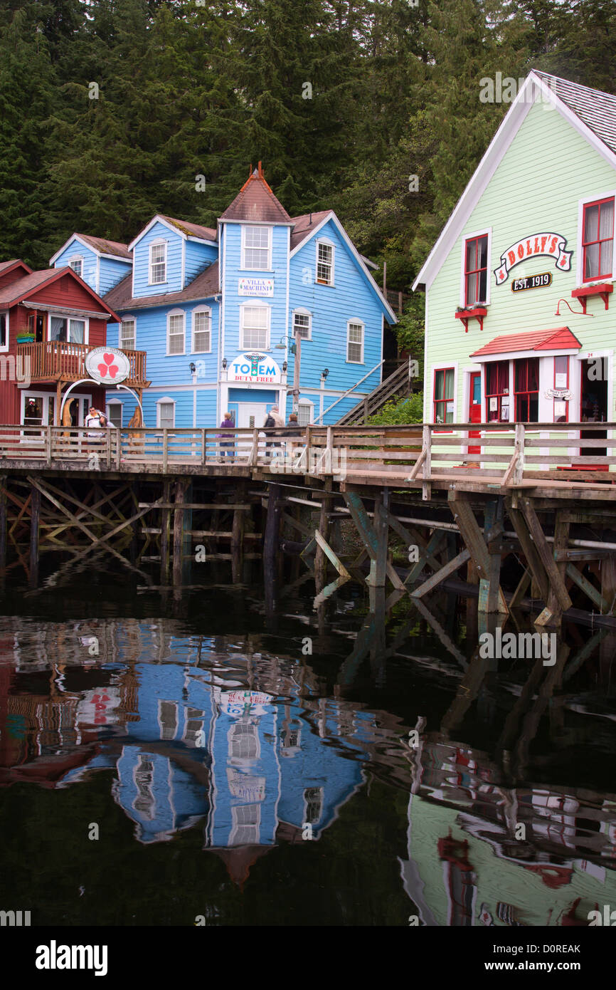 Creek Street, Ketchikan, Alaska Stockfoto