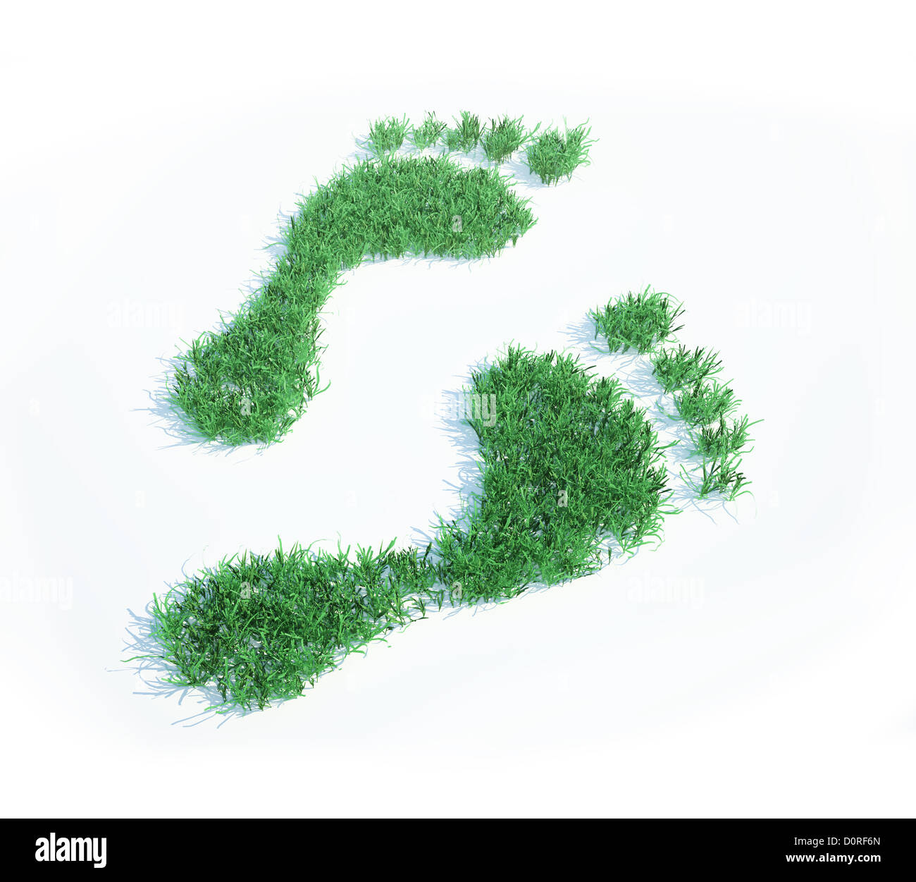 Ökologischen Fußabdruck Stockfoto