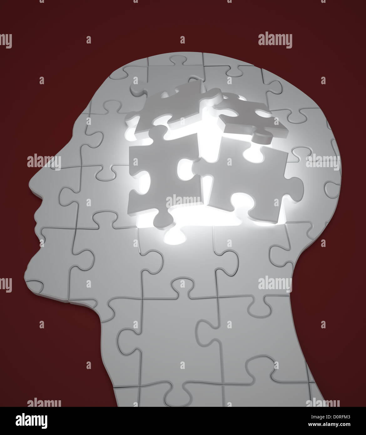 Kopf-puzzle Stockfoto