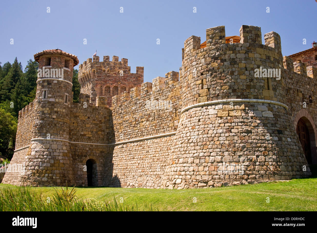Burgmauern Stockfoto