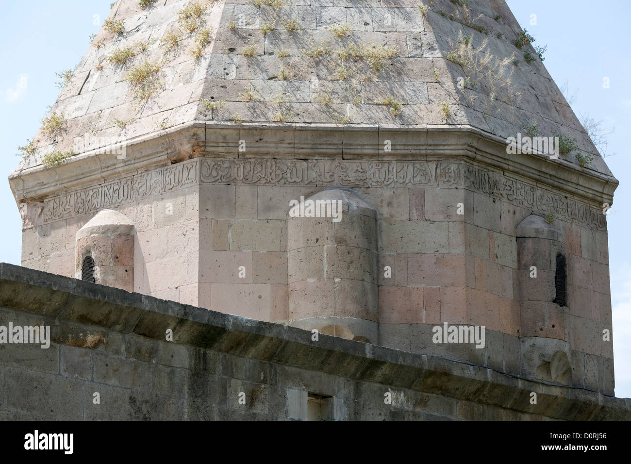 Mausoleum, Çifte (gepaart) Madrasa, Kayseri, Anatolien, Türkei Stockfoto