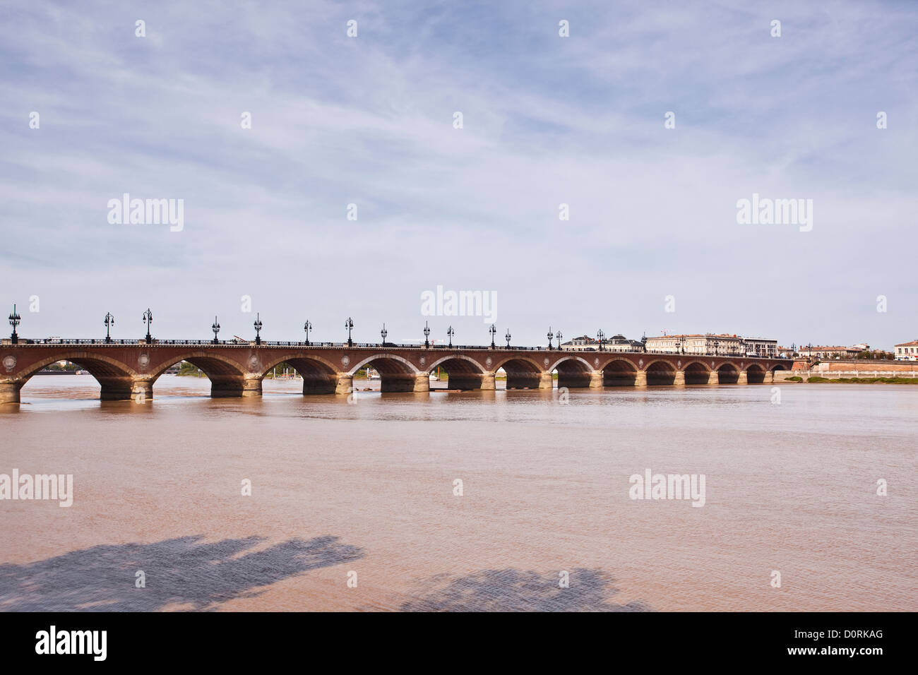 Der Pont de Pierre in Bordeaux, Frankreich. Stockfoto