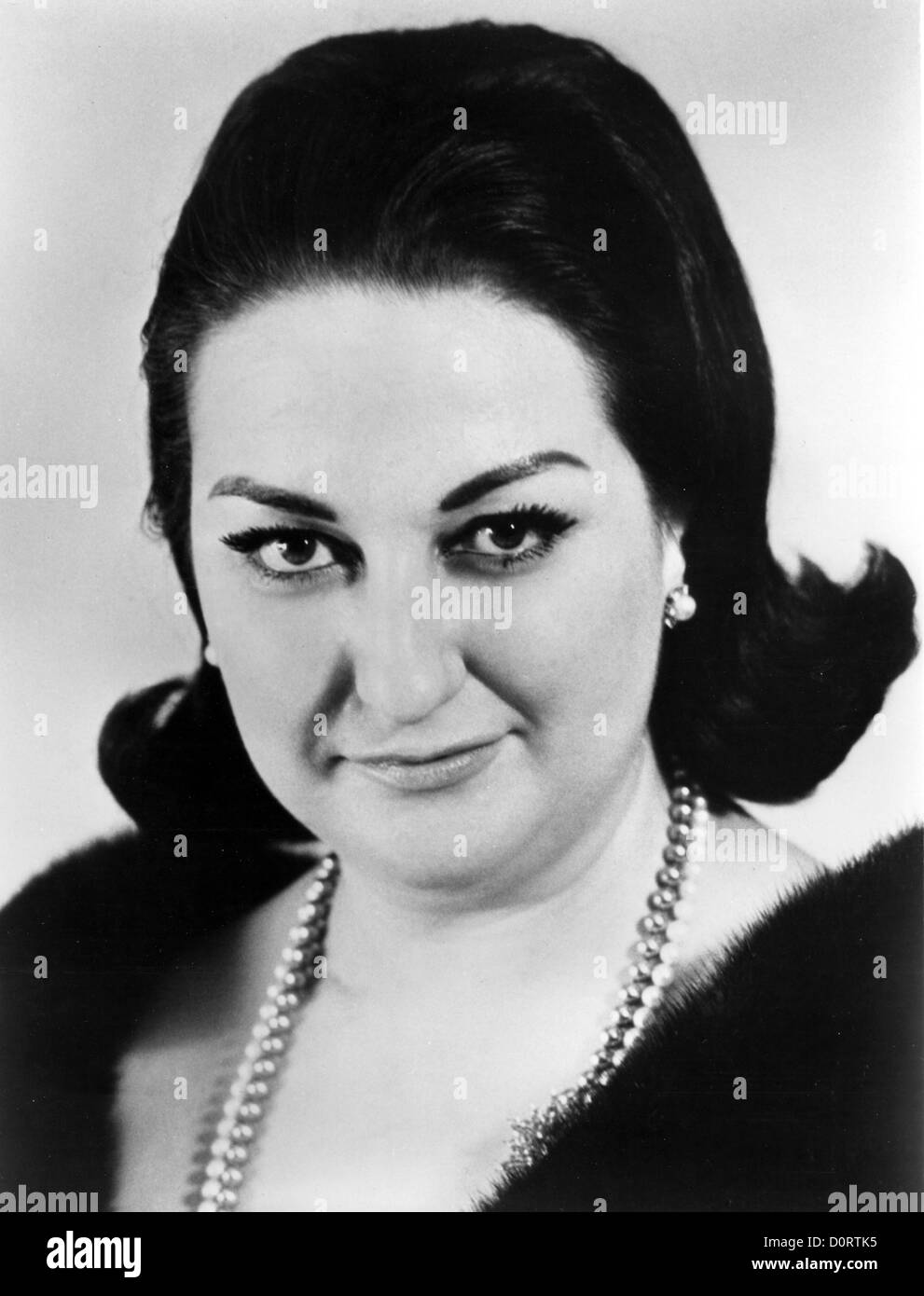 MONTSERRAT CABALLE Promo-Foto der spanischen Sopranistin über 1980 Stockfoto