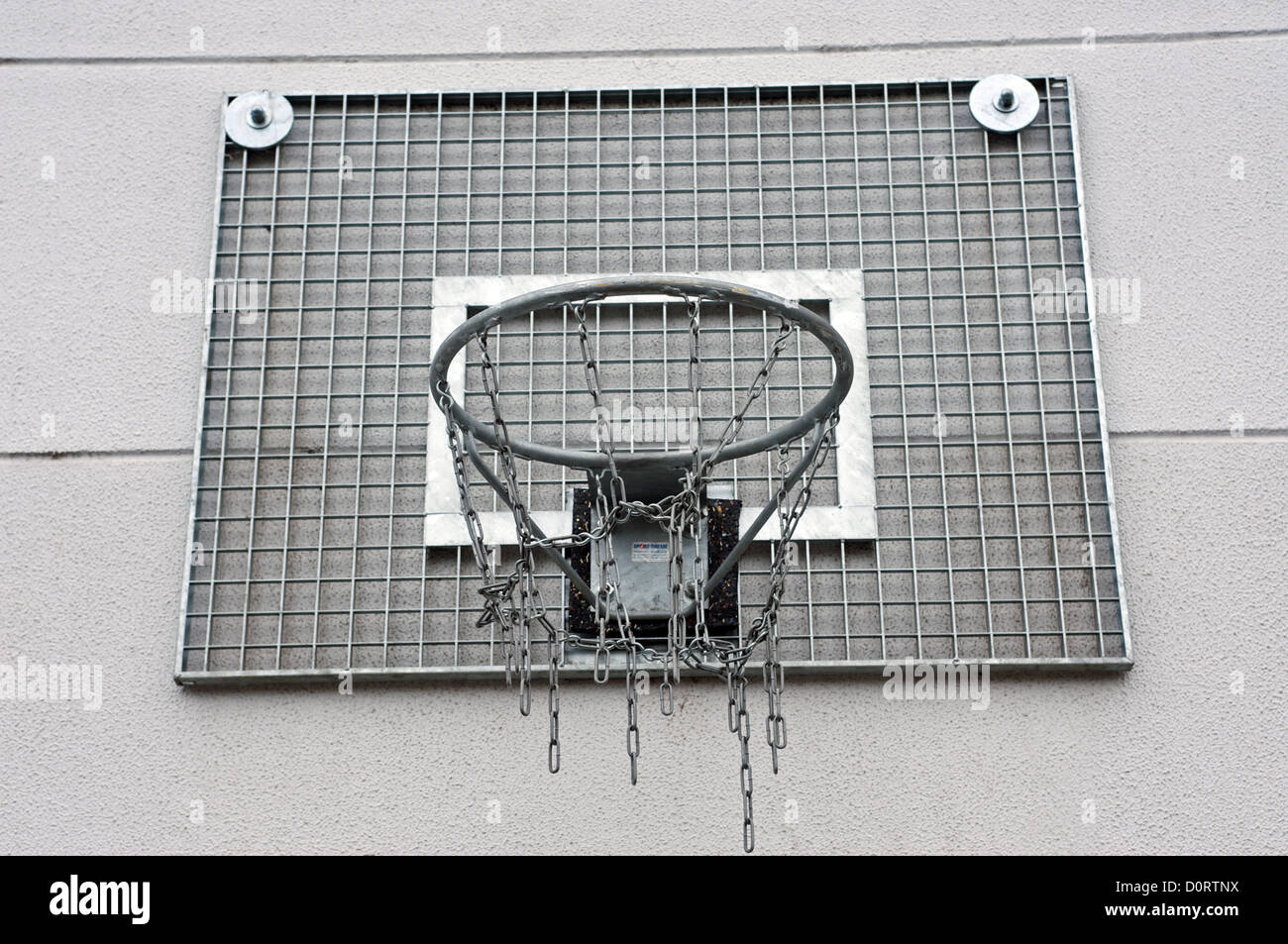 Stahl Basketballkorb Stockfoto