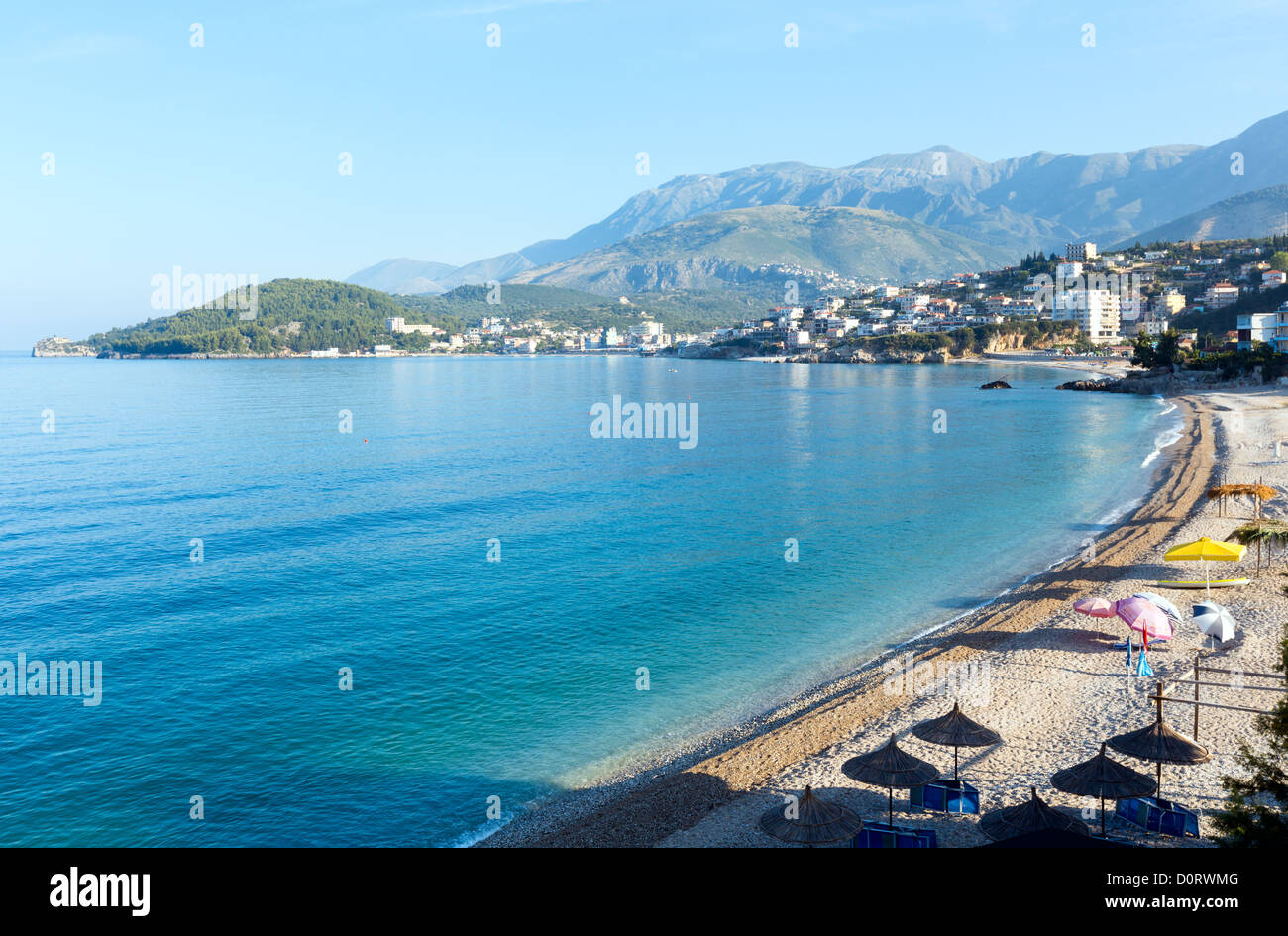 Sommer Küste morgendliche Aussicht (Albanien) Stockfoto