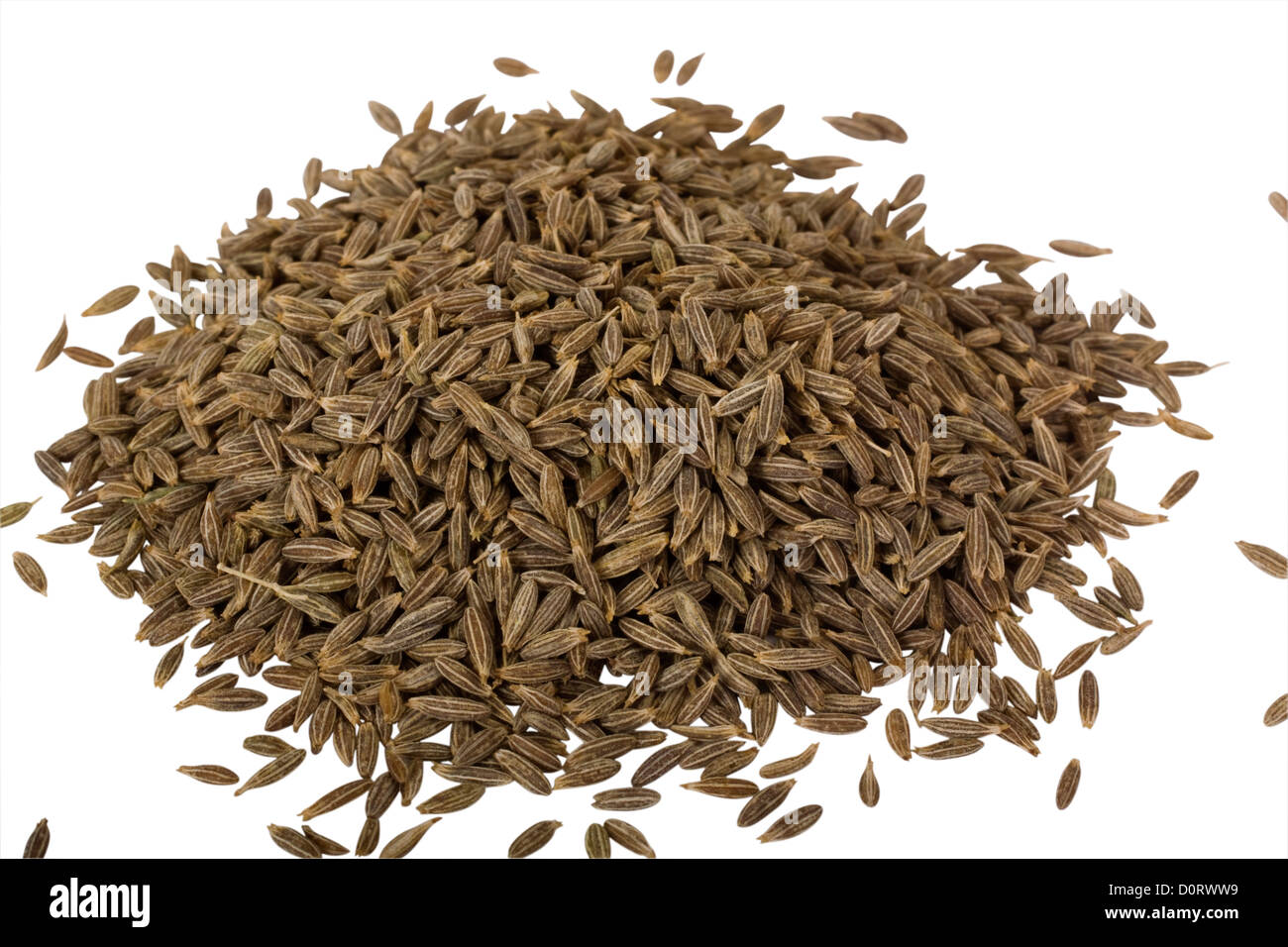Nahaufnahme des Heaps Kreuzkümmelsamen Stockfoto