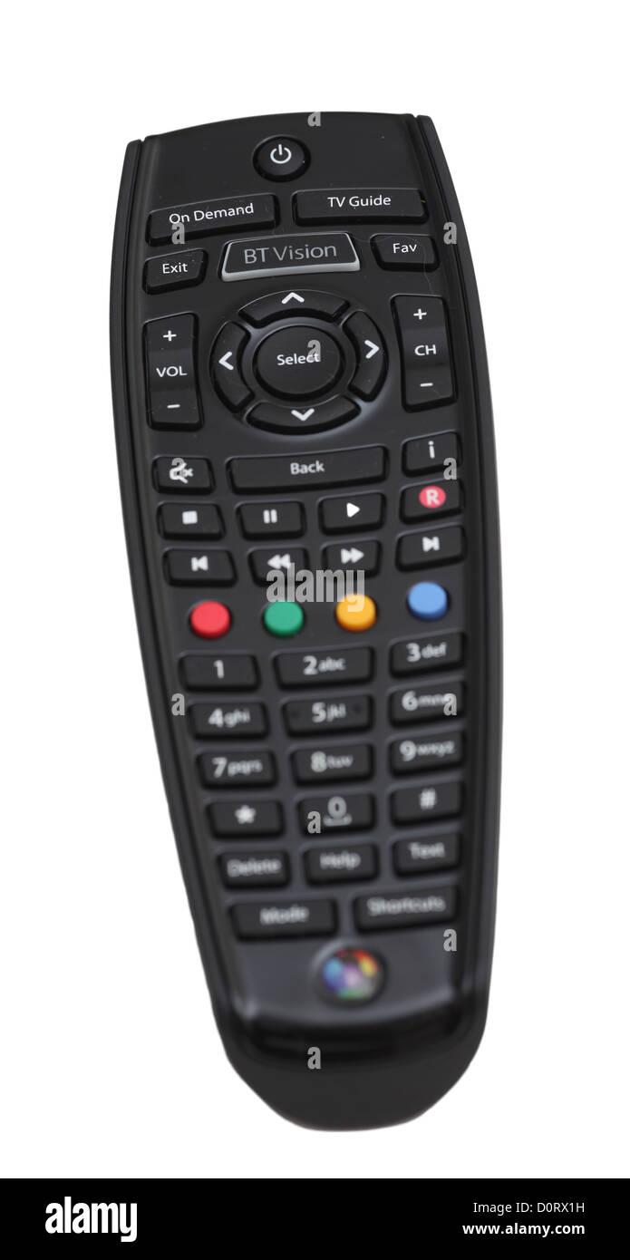 British Telecom BT Vision TV-Fernbedienung ca. 2011. Stockfoto