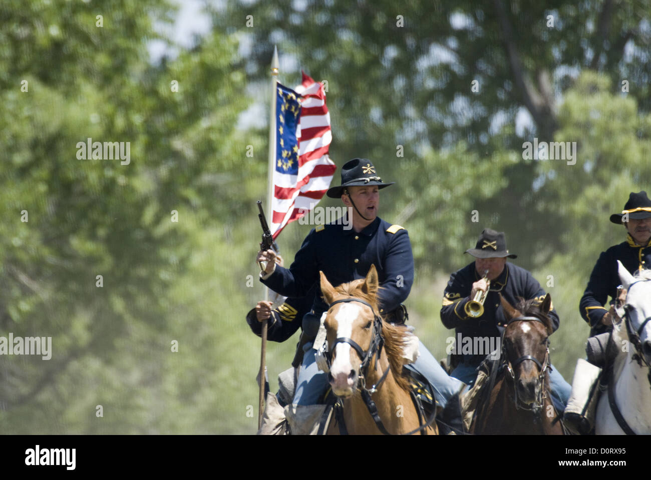 Der US-Kavallerie reitet wieder Stockfoto