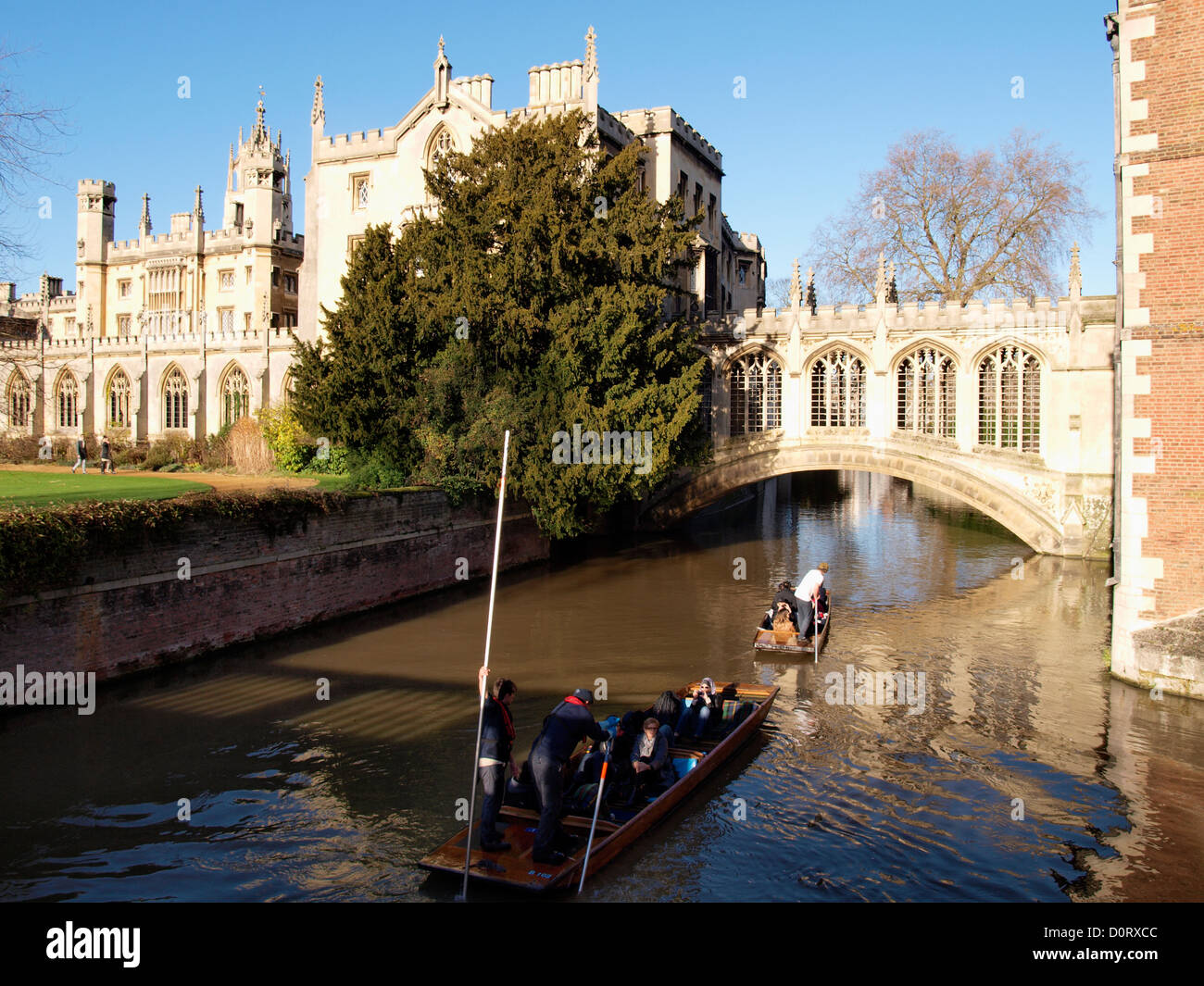 St. Johns College Seufzer-Brücke, Fluss Cam, Cambridge, UK Stockfoto