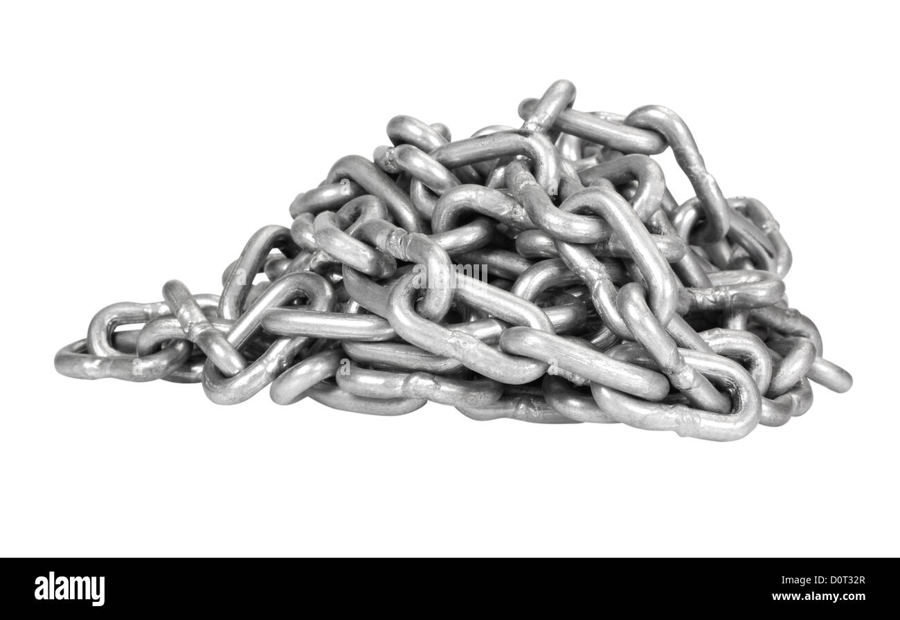 Nahaufnahme eines Heaps Metallkette Stockfoto