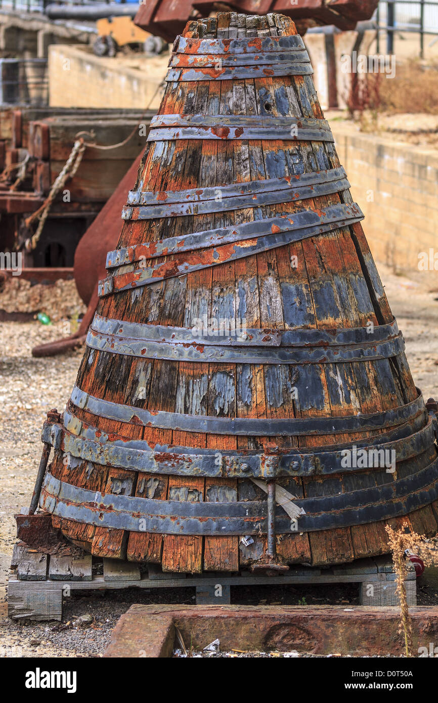 Alten konisch geformte Barrel Portsmouth UK Stockfoto