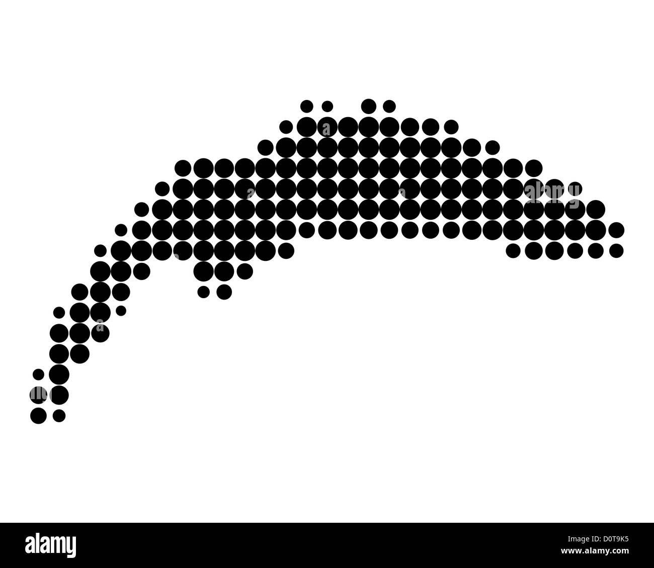 Karte des Genfer Sees Stockfoto