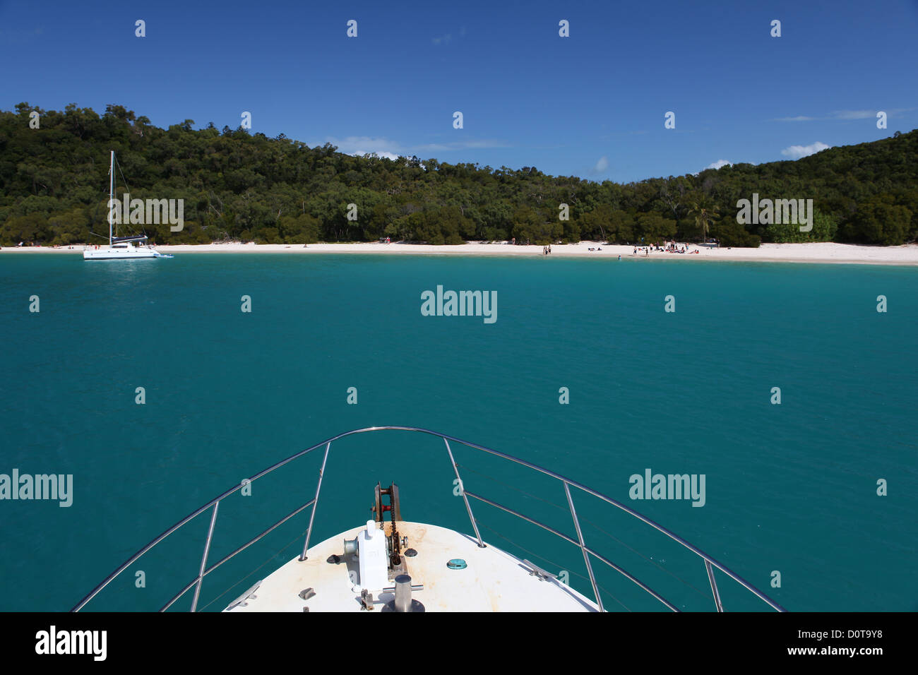 Whitsunday Island, Whitehaven Beach, Strand, Sand, weiß, weich, Meer, Türkis, klar, warm, Tropen, Traumstrand, Bild Stockfoto