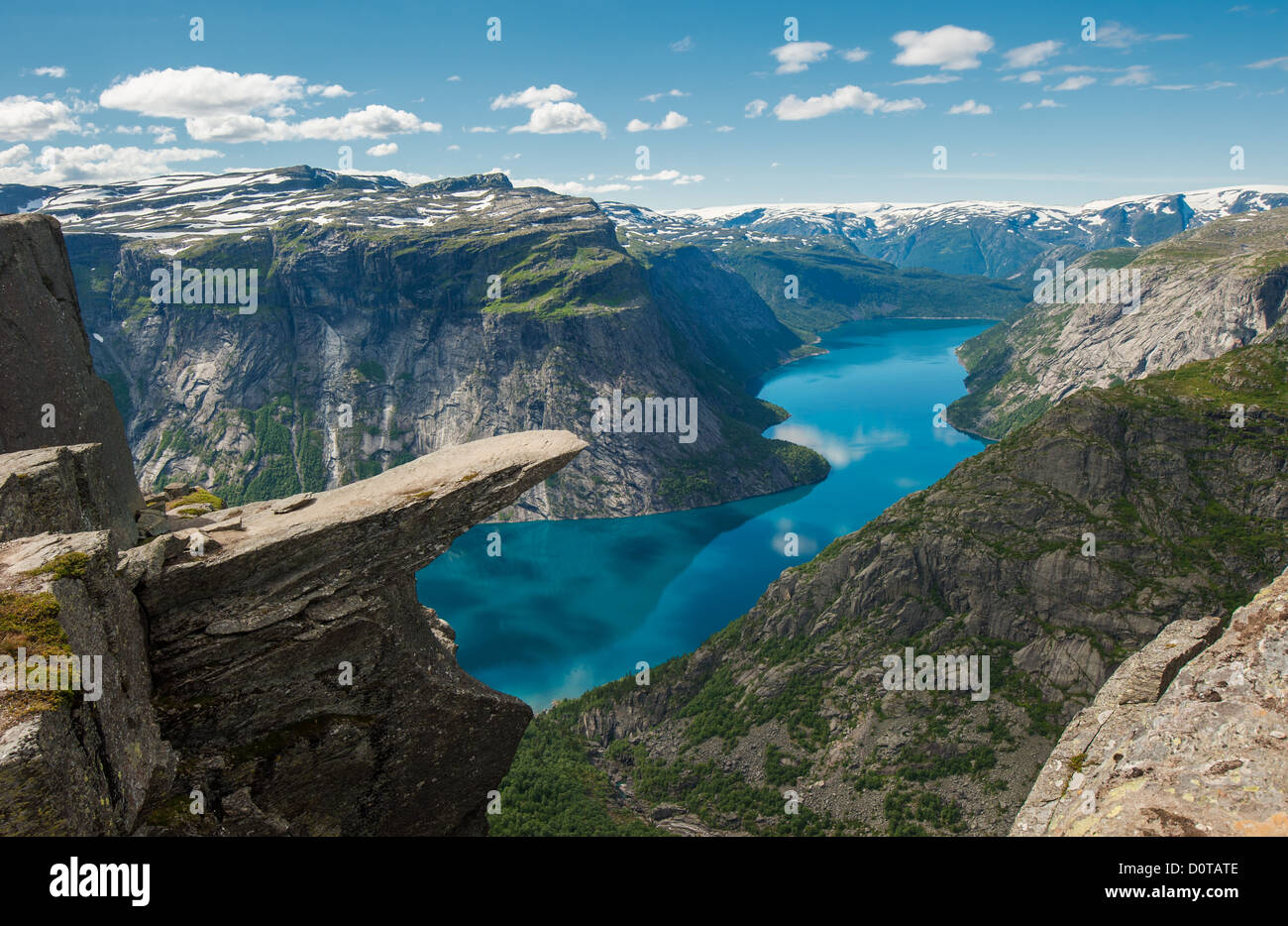 Trolltunga, Trolls Zunge Rock, Norwegen Stockfoto