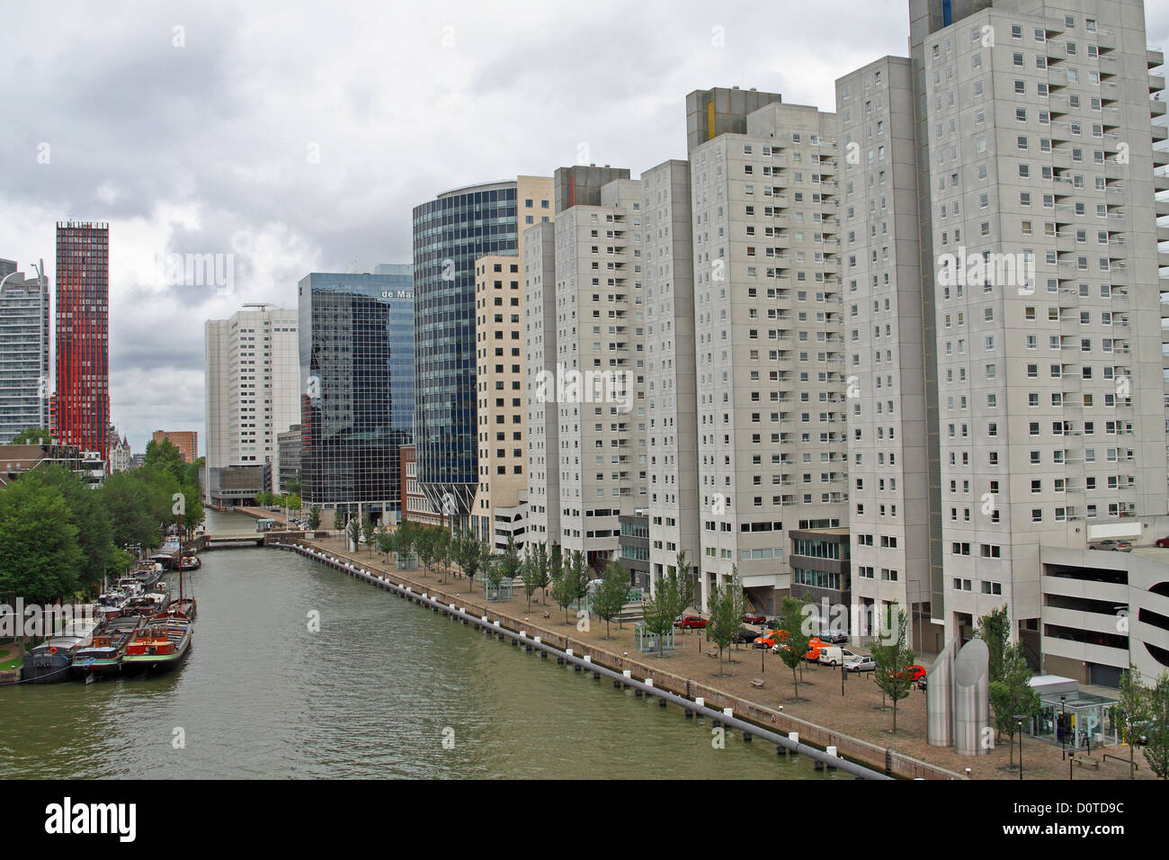 Leuvehaven Hafen, Rotterdam, Niederlande Stockfoto