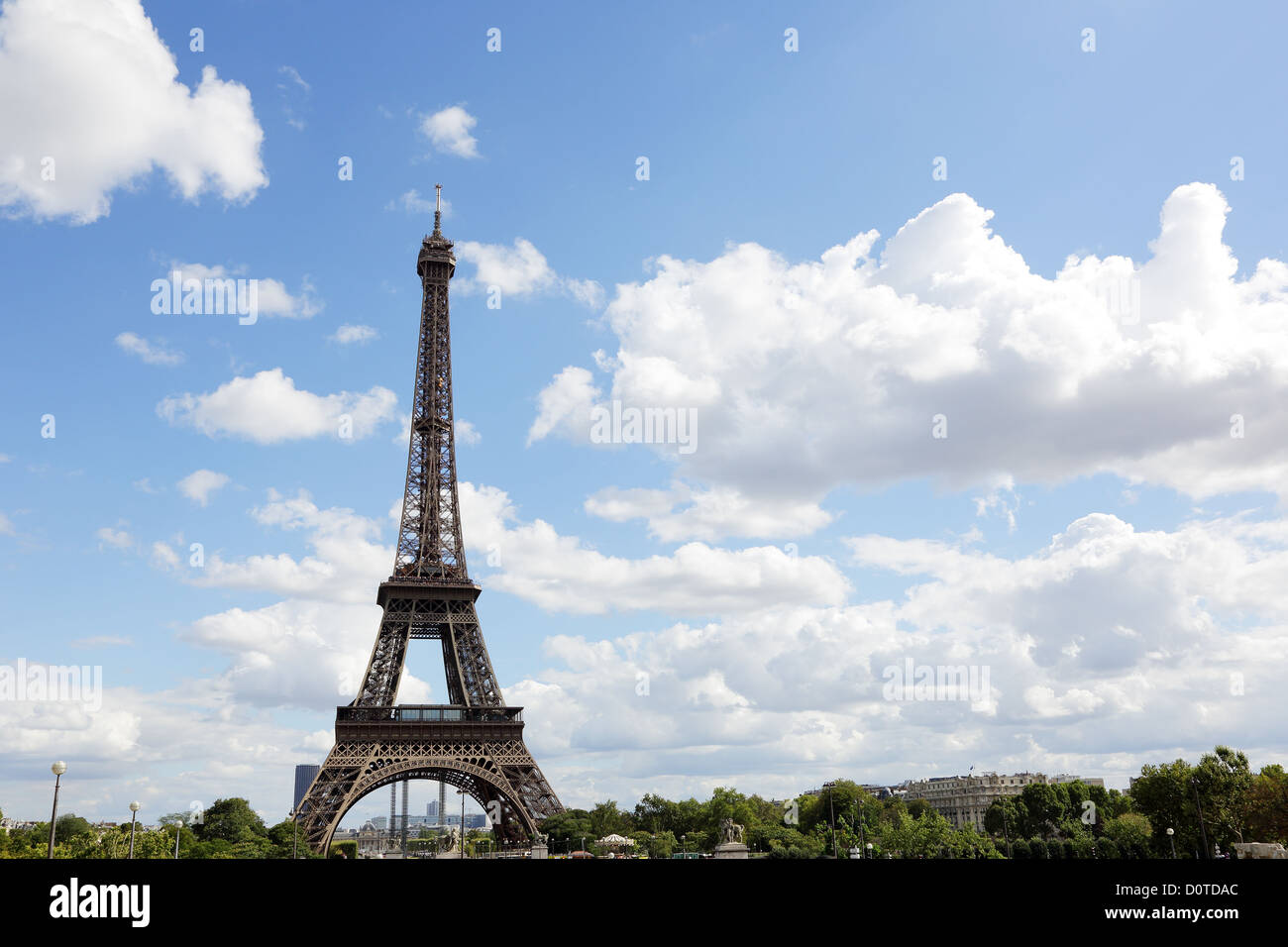 Wahrzeichen von Paris - den Eiffelturm Stockfoto