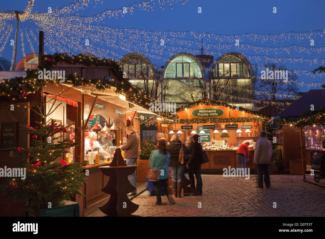 Weihnachtsmarkt, Lübeck, Schleswig-Holstein, Deutschland Stockfoto