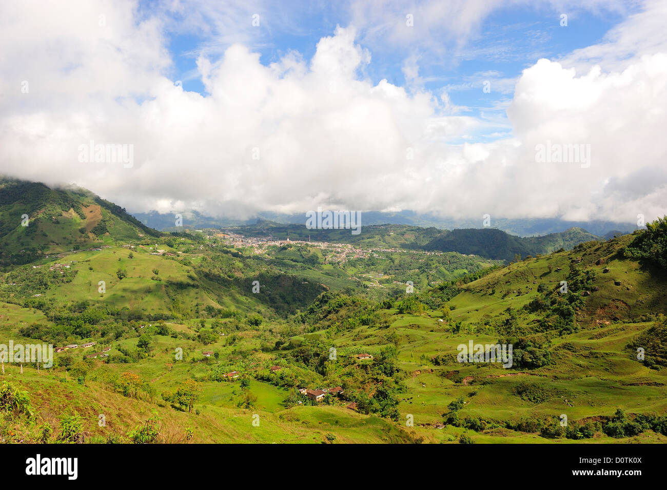 Berg, Landschaft, Medellin, Ackerland, Kolumbien, Südamerika, grün Stockfoto