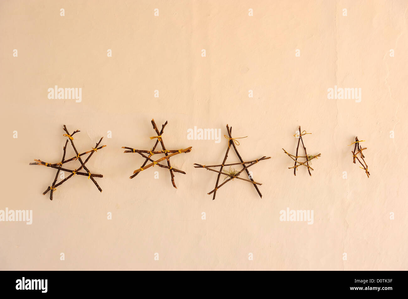 Weihnachten, Dekoration, Posada La Nube, koloniale, Stadt, Barichara, Kolumbien, Südamerika, Sterne Stockfoto