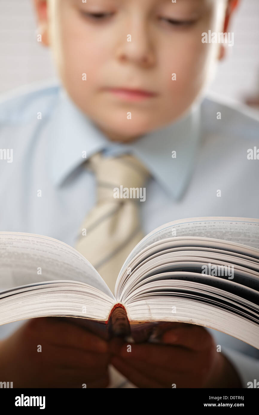 Junge in der Lesung Stockfoto