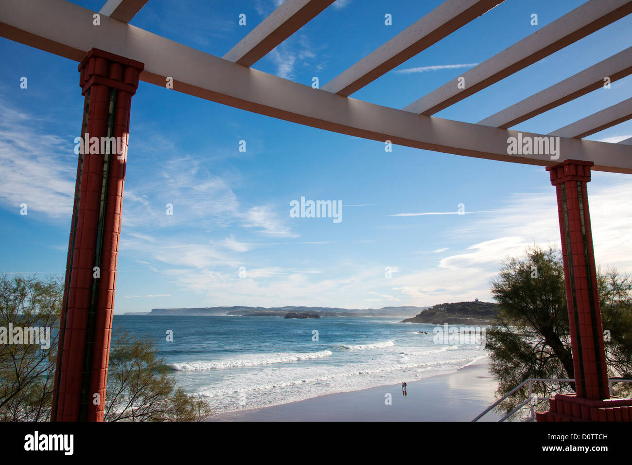 Piquio Gärten und Sardinero Stränden Cantabria Santander Spanien Stockfoto