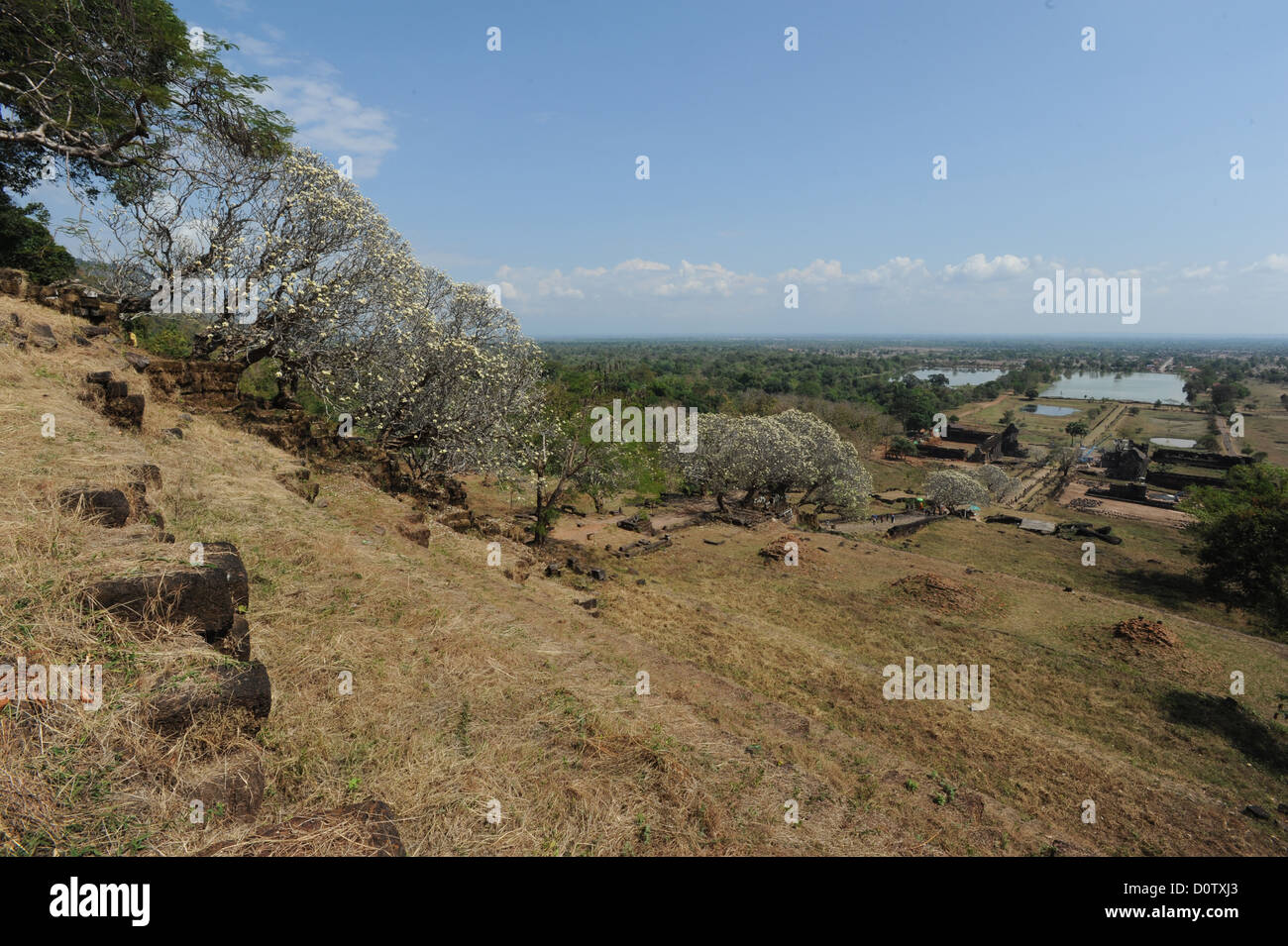 Laos, Asien, Wat Phu, Unesco Welt Erbe, Geschichte, Archäologie, Wand, Khmer Stockfoto