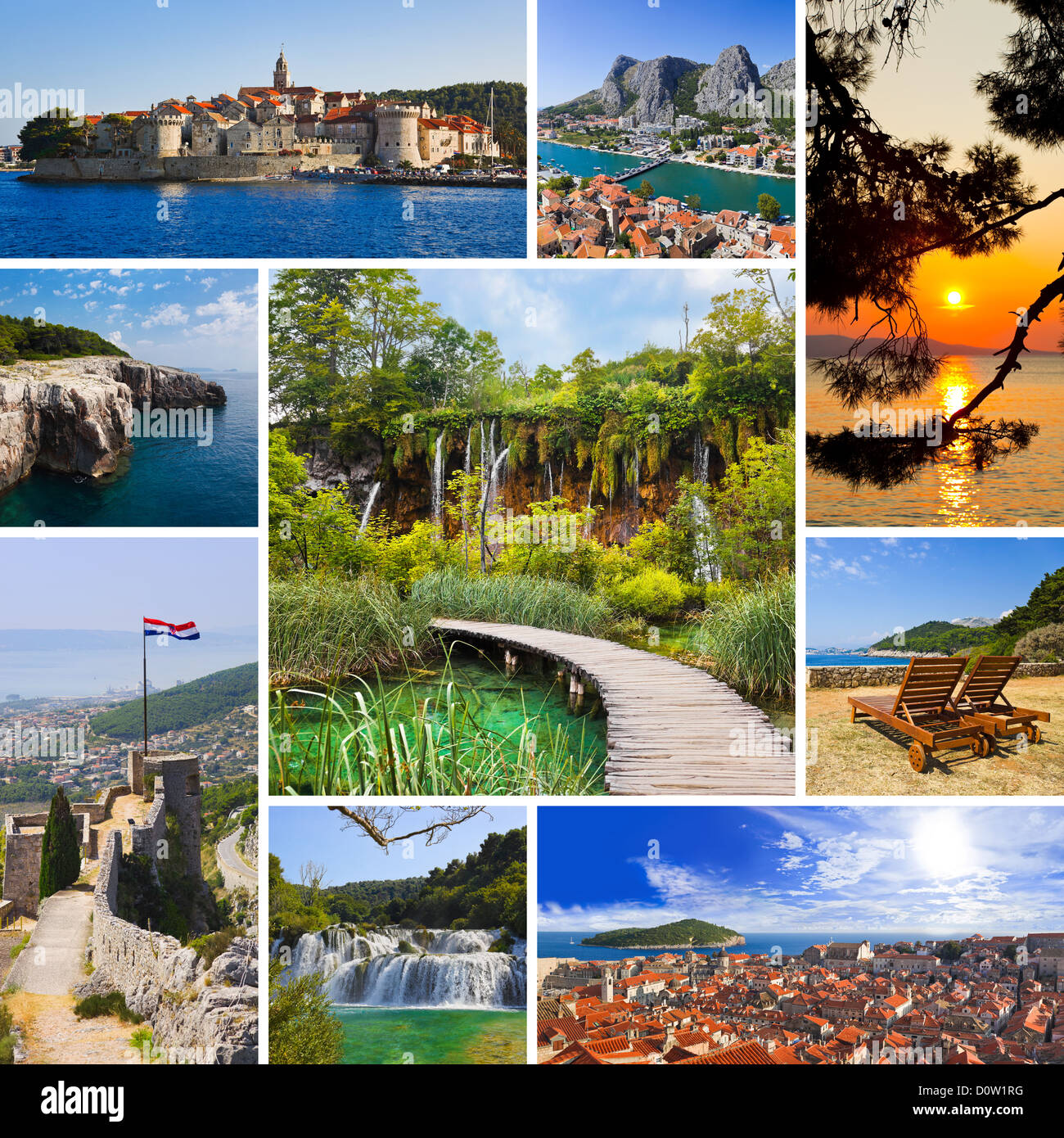 Collage aus Kroatien Reisebilder Stockfoto