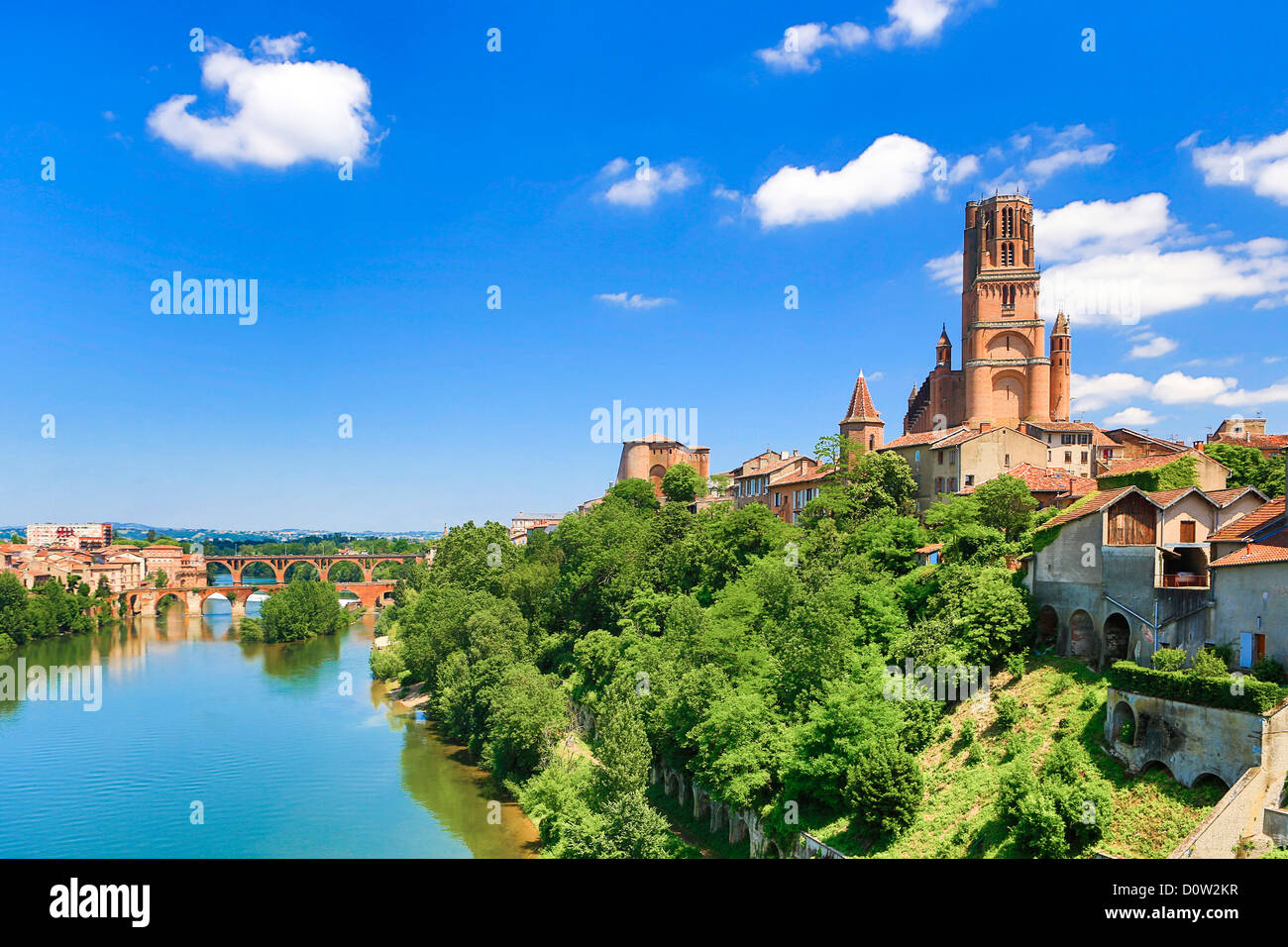 Frankreich, Europa, Reisen, Albi, Saint Cecile, Kathedrale, Kirche, Weltkulturerbe, Architektur, Ziegel, katholische, mittelalterlich, Religion Stockfoto