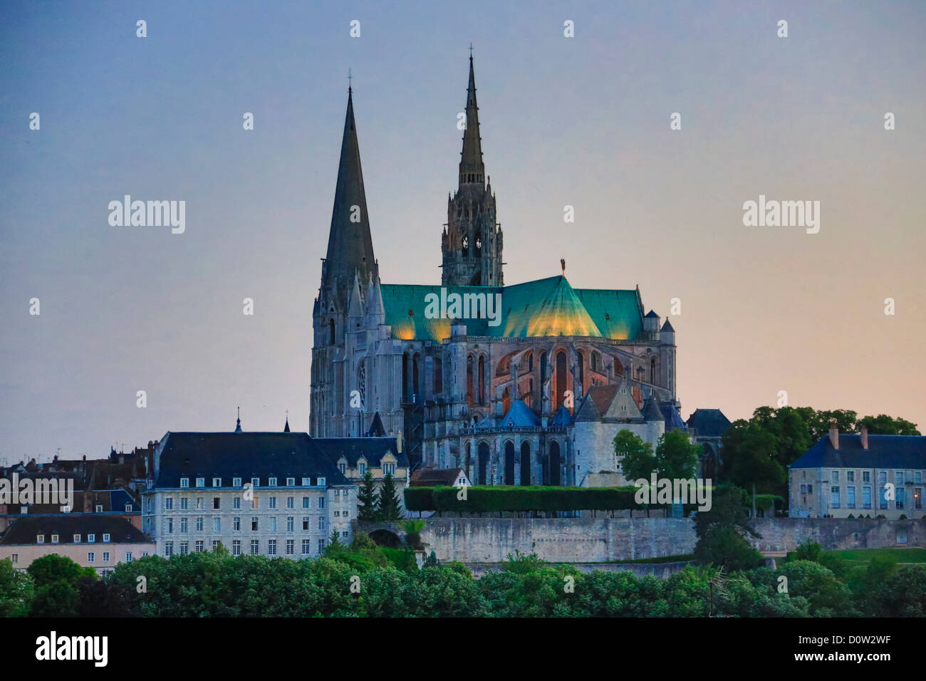 Frankreich, Europa, Reisen, Chartres, Kathedrale, Welterbe, Architektur, Geschichte, Mittelalter, Tourismus, Unesco Stockfoto