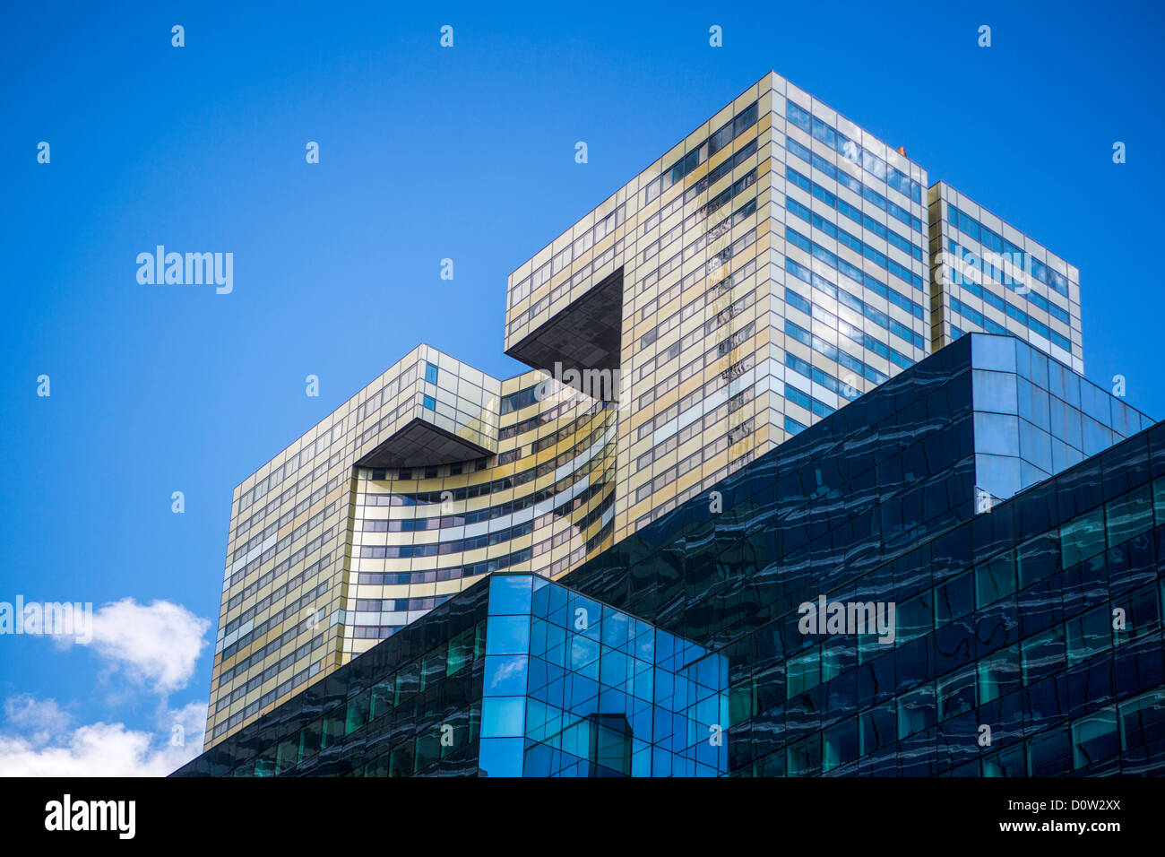 Frankreich, Europa, Reisen, Paris, Stadt, La Défense, Architektur, Gebäude, Verteidigung, neue, Skyline, Hochhäuser, Stockfoto