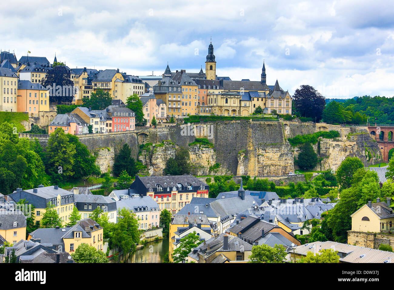 Luxemburg, Europa, Reisen, Stadt, Weltkulturerbe, Architektur, Zentrum, Innenstadt, Innenstadt, Altstadt, Skyline, Unesco Stockfoto