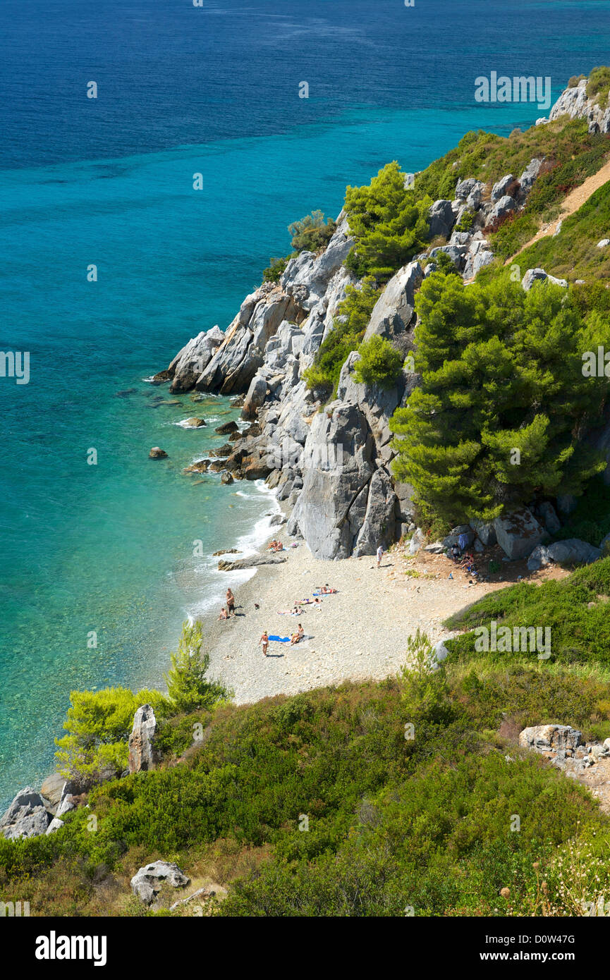 Chalkidiki, Griechenland, Chalkidiki, Reisen, Urlaub, Europa, europäisch, Tag, Agia Paraskevi, Cassandra, sand, Strand, Sand Strände, Bea Stockfoto