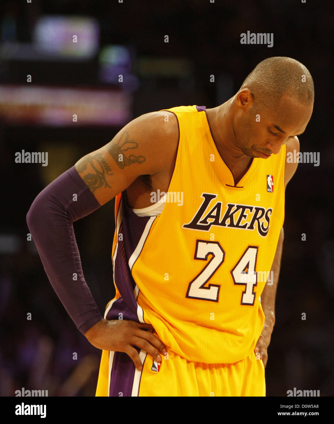 30. November 2012 - Los Angeles, Kalifornien, USA - Kobe Bryant von den Los Angeles Lakers während ihr Spiel gegen die Denver Nuggets im Staples Center am 30. November 2012 in Los Angeles, Kalifornien. (Kredit-Bild: © Armando Arorizo/Prensa Internacional/ZUMAPRESS.com) Stockfoto