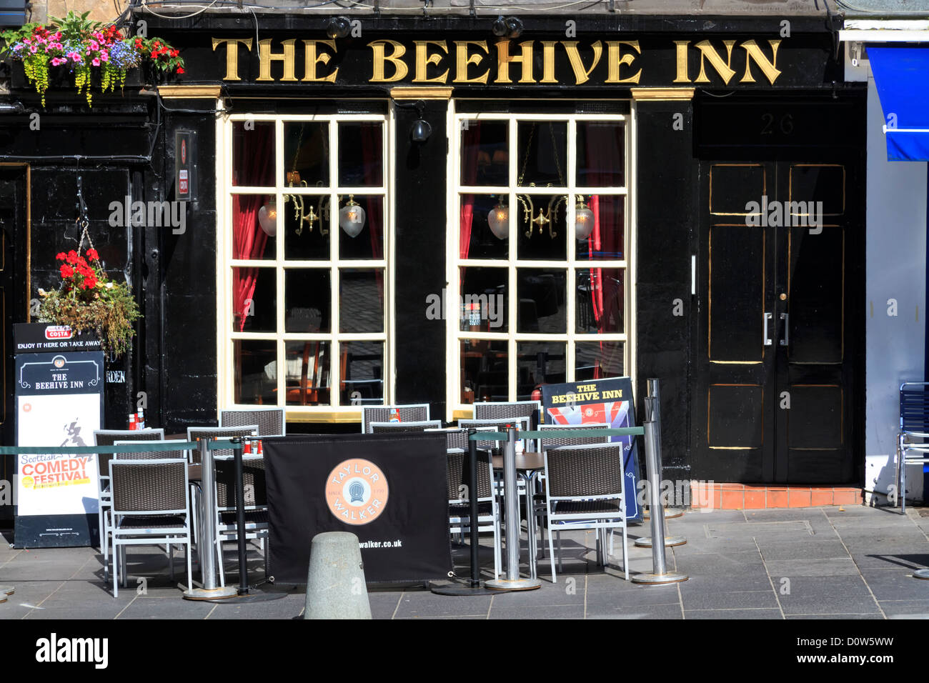 Das Beehive Inn, Grassmarket, Edinburgh, Schottland Stockfoto