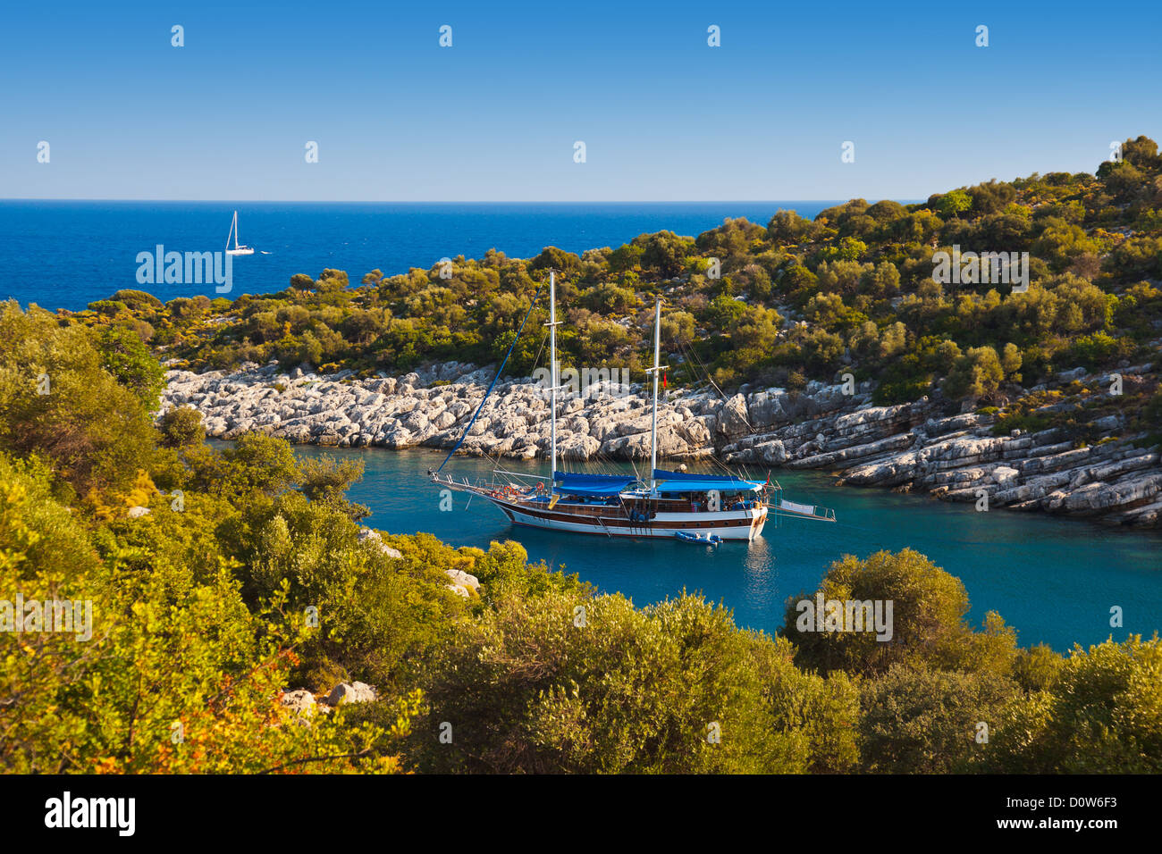 Das Schiff im Hafen von Türkei Stockfoto