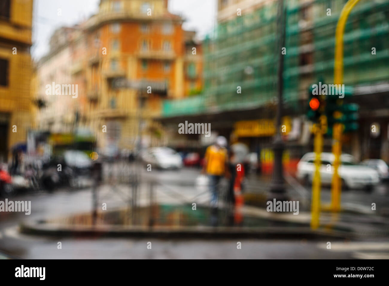 Rom durch den Regen Stockfoto